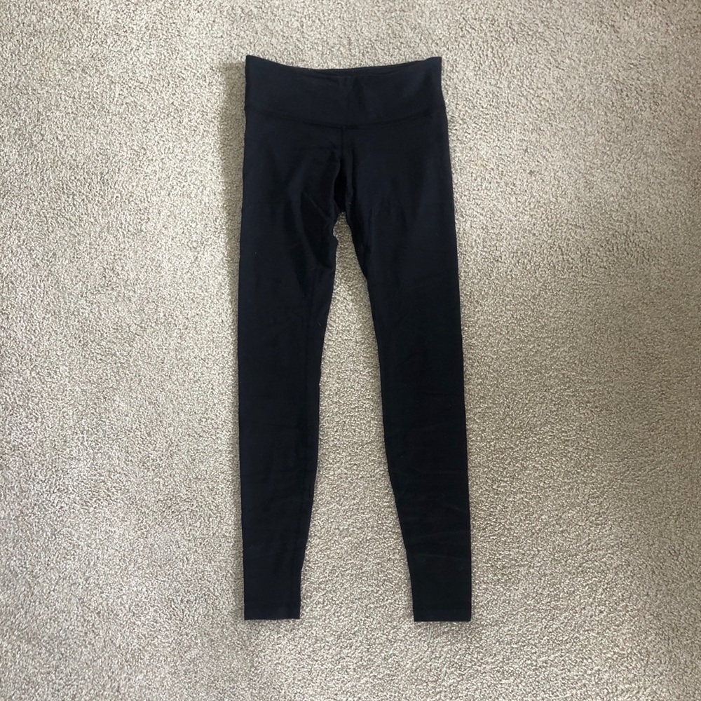 Lululemon Wunder Under High Rise Full Length Leggings Black 6 Yoga Athleisure